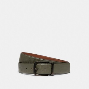 Férfi COACH® Harness Buckle Cut To Size Reversible, 38 Mm Öv Zöld | HUTCO260