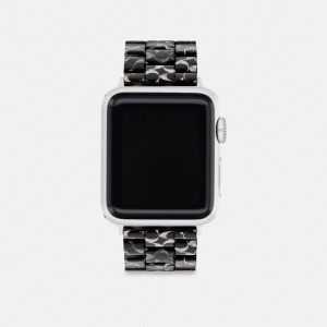 Női COACH® Apple Strap, 38 Mm, 40 Mm And 41 Mm Óra Fekete | HUSGY608