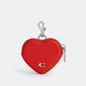 Női COACH® Heart Coin Purse Pénztárca Piros | HUOKC975