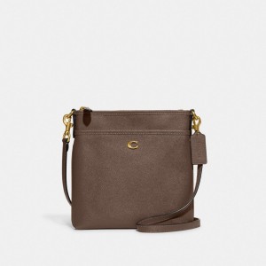 Női COACH® Kitt Messenger Crossbody Táska Sötétszürke | HULIE794