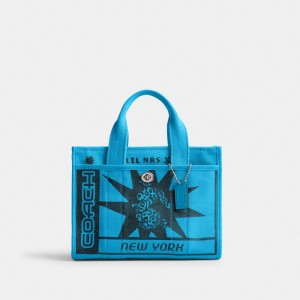 Női COACH® The Lil Nas X Drop Cargo 26 Tote Titán Kék | HUSGJ943