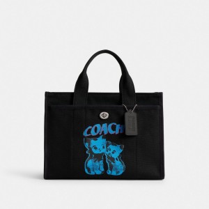 Női COACH® The Lil Nas X Drop Cargo Tote Titán Fekete | HUAHH942