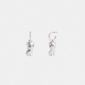 Női COACH® The Lil Nas X Drop Cat Huggie Earring Titán | HUQMZ568