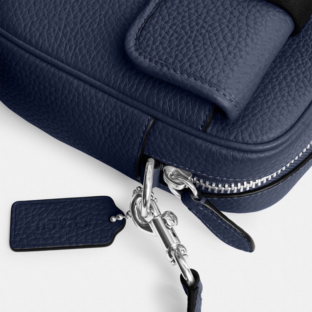 Férfi COACH® Beck Crossbody Crossbody Táska Mélykék | HUYXS209