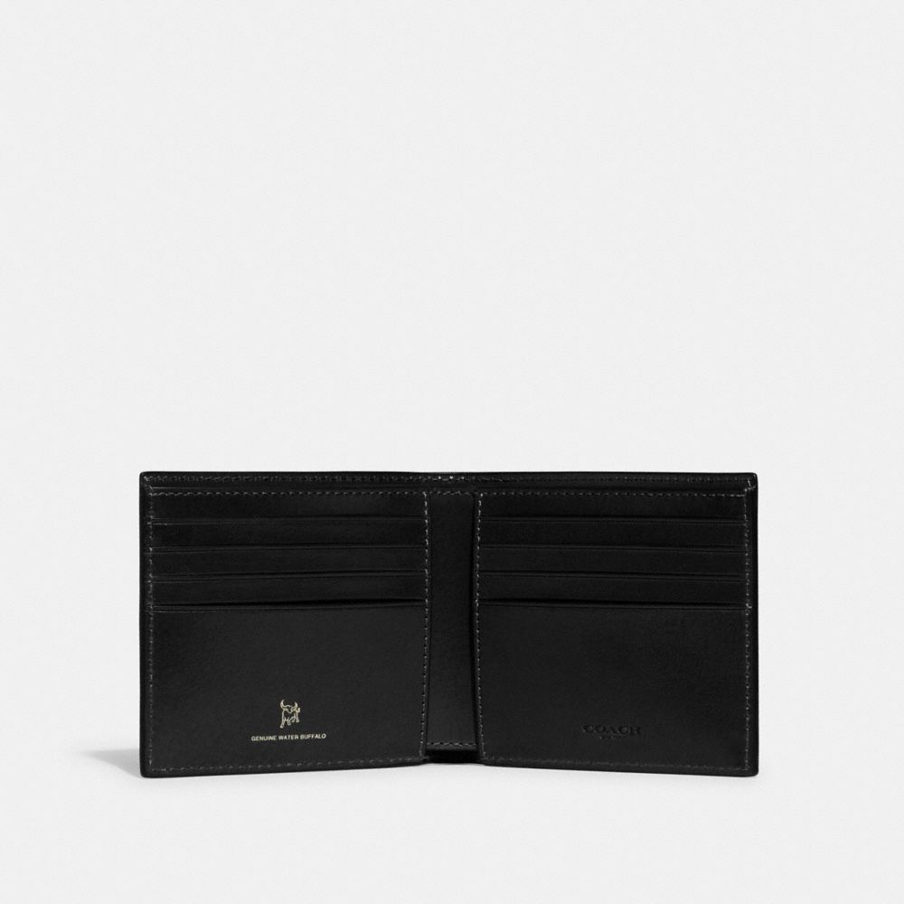 Férfi COACH® Boxed Double Billfold Pénztárca Fekete | HUFDK242