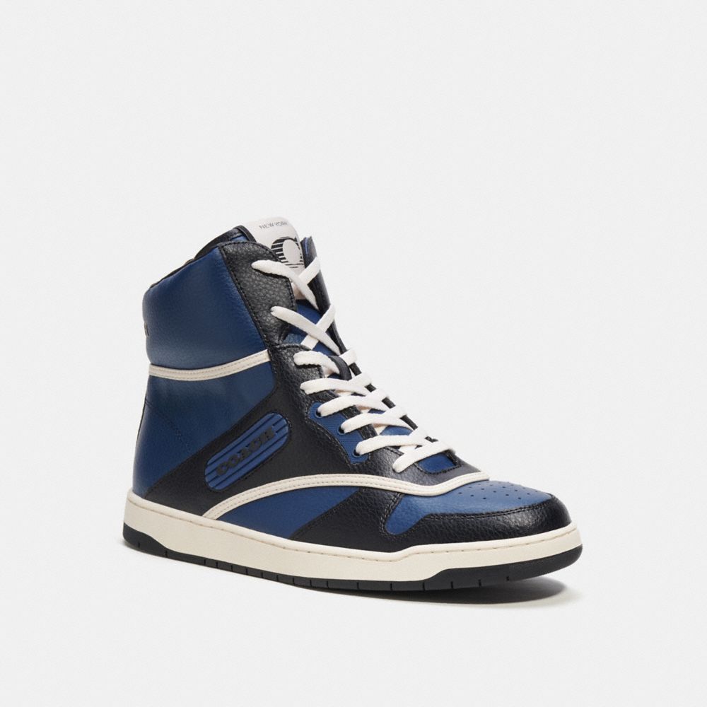 Férfi COACH® C202 High Top Sportcipő Mélykék | HUCTF130