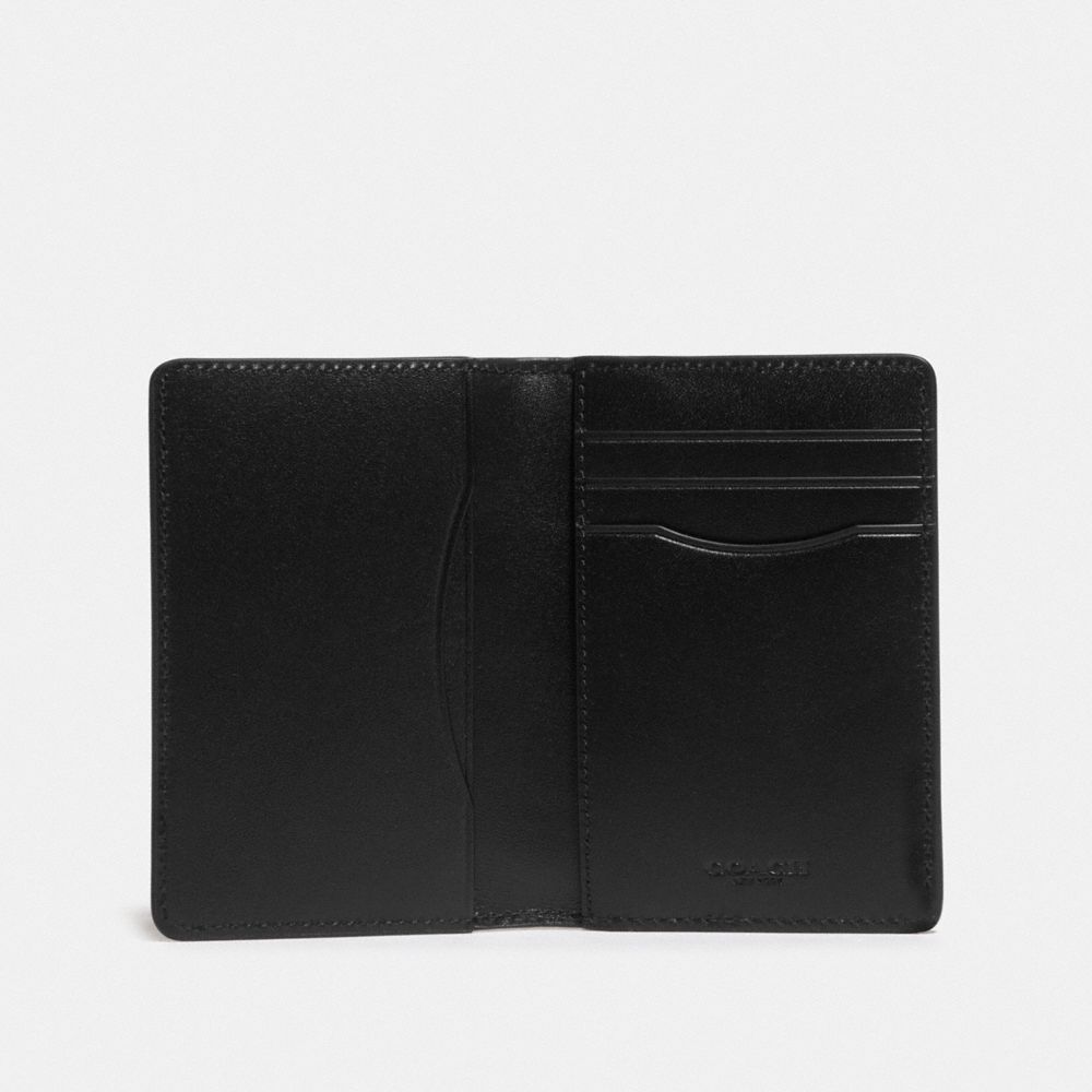 Férfi COACH® Card In Signature Canvas Pénztárca Szürke Fekete | HUDFL243