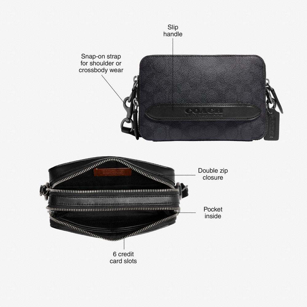 Férfi COACH® Charter With Hybrid Pouch Crossbody Táska Mélykék | HUDFL216