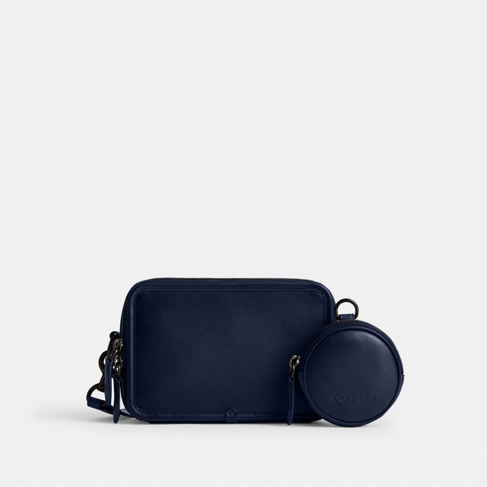 Férfi COACH® Charter With Hybrid Pouch Crossbody Táska Mélykék | HUDFL216