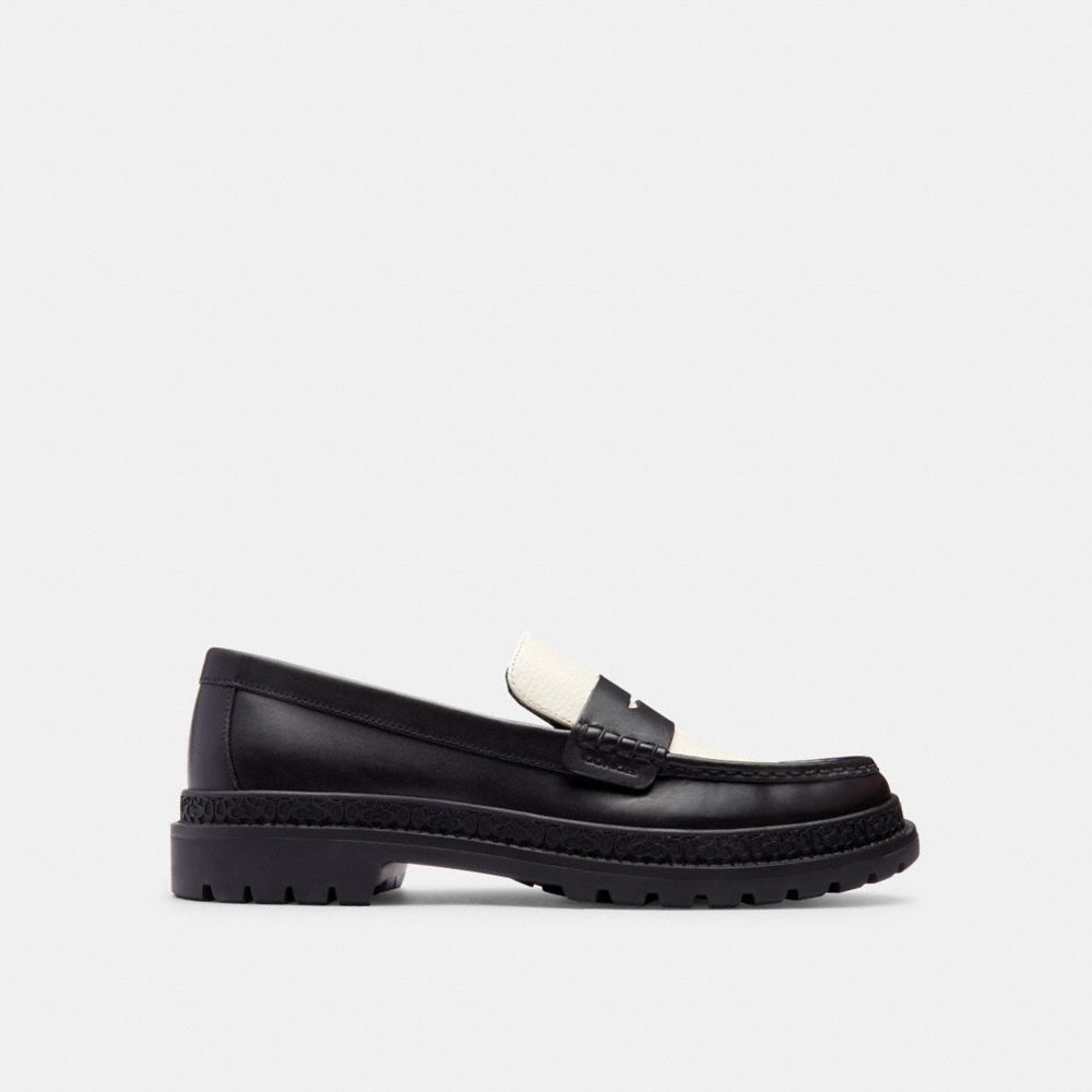 Férfi COACH® Cooper Loafer Fekete Fehér | HUDFV112