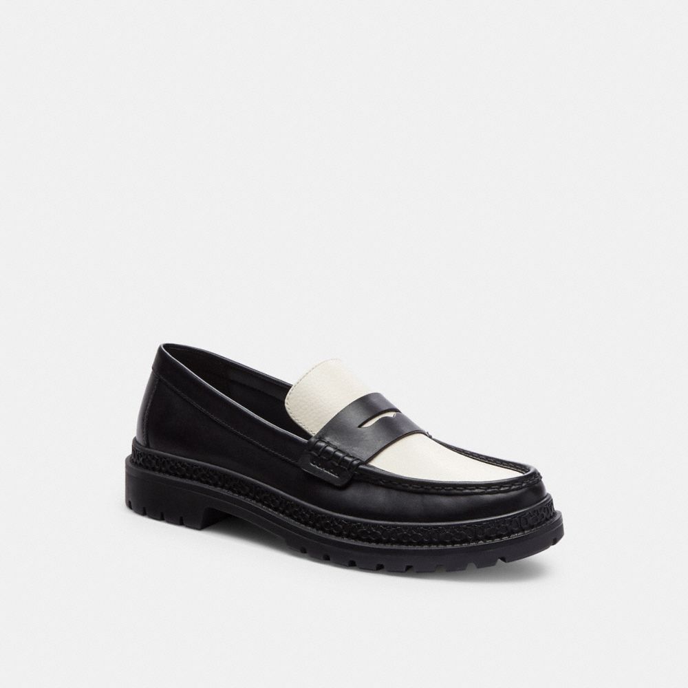 Férfi COACH® Cooper Loafer Fekete Fehér | HUDFV112