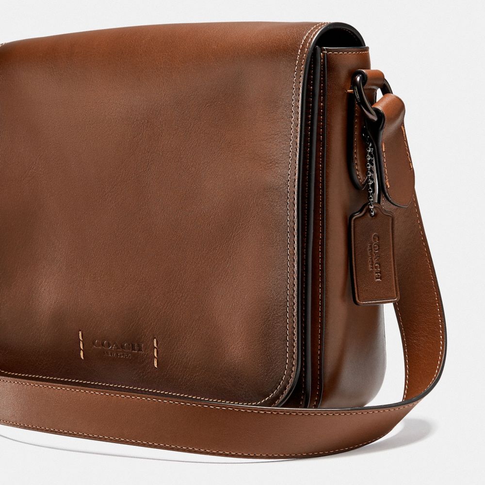 Férfi COACH® Gotham Messenger 27 Crossbody Táska Fekete Réz Sötét | HUGSX218