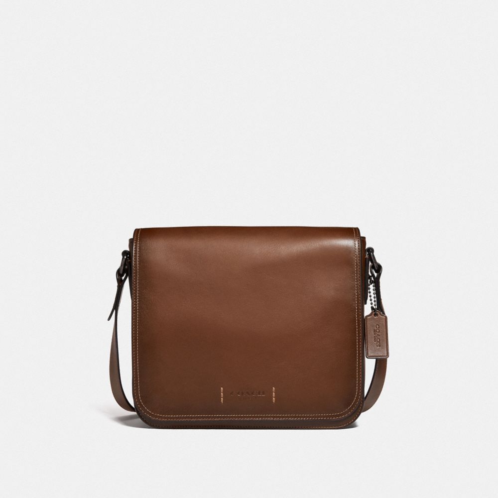 Férfi COACH® Gotham Messenger 27 Crossbody Táska Fekete Réz Sötét | HUGSX218