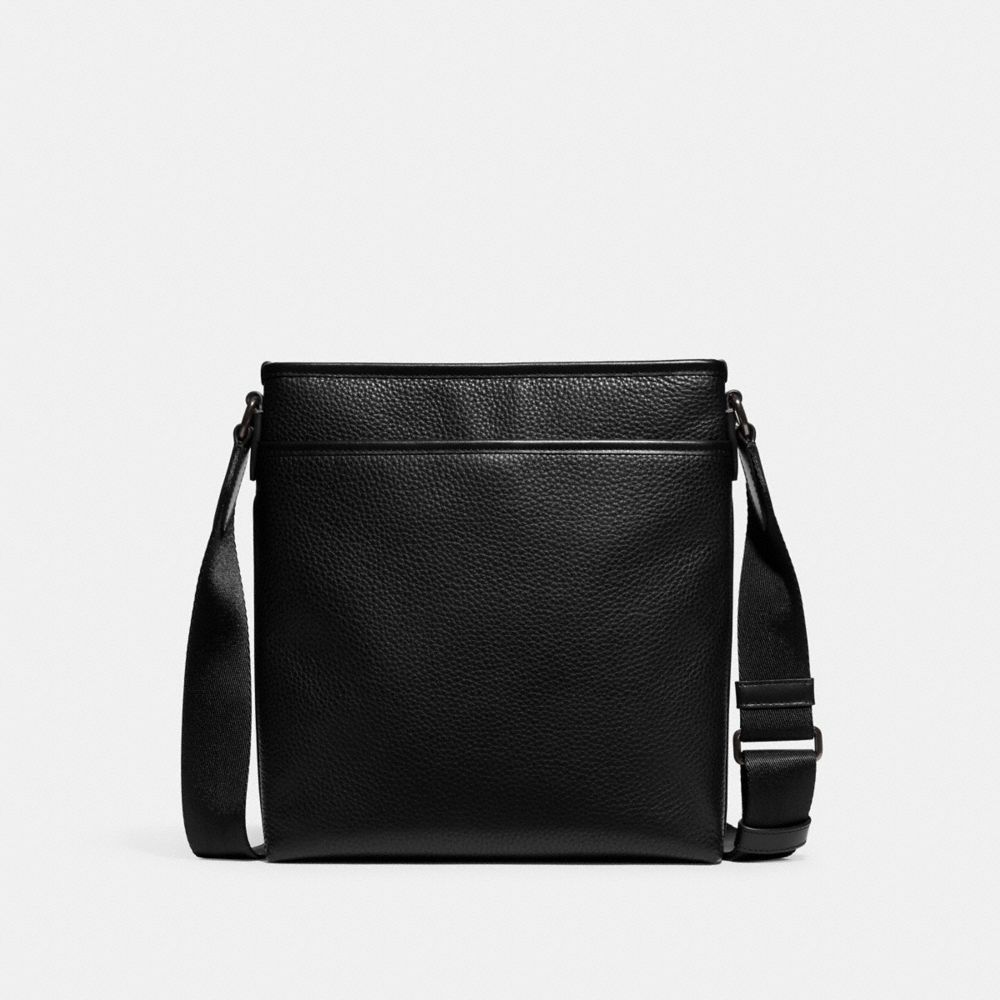 Férfi COACH® Gotham Slim Crossbody Crossbody Táska Fekete | HUJPV220