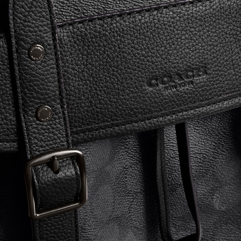 Férfi COACH® Hitch In Signature Canvas Hátizsák Szürke | HUFDZ190