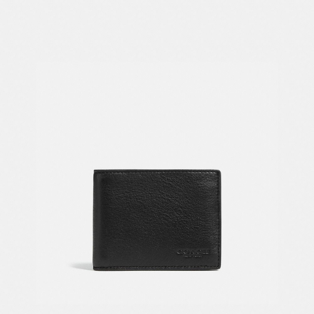 Férfi COACH® Slim Billfold Pénztárca Fekete | HUOKV247