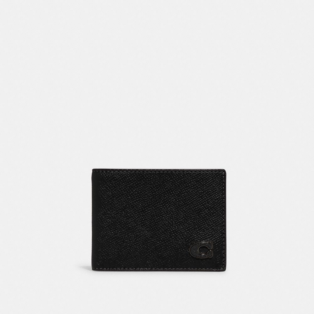 Férfi COACH® Slim Billfold Pénztárca Fekete | HUPJC246