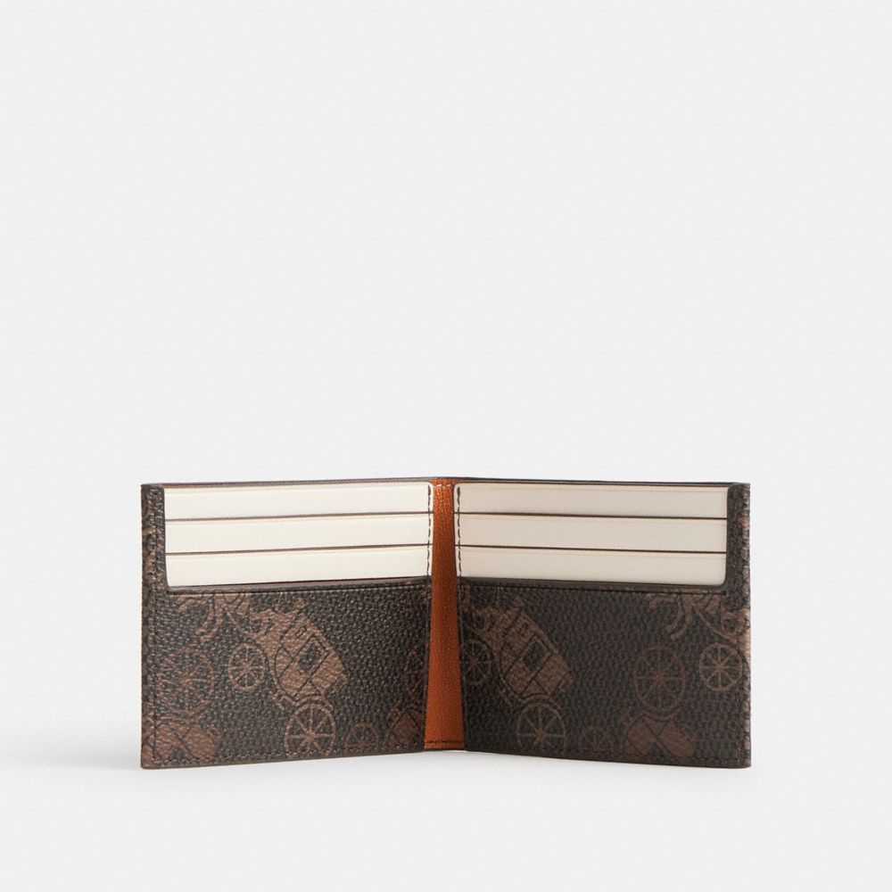 Férfi COACH® Slim Billfold With Large Horse And Carriage Print Pénztárca Szürke | HUYXM250