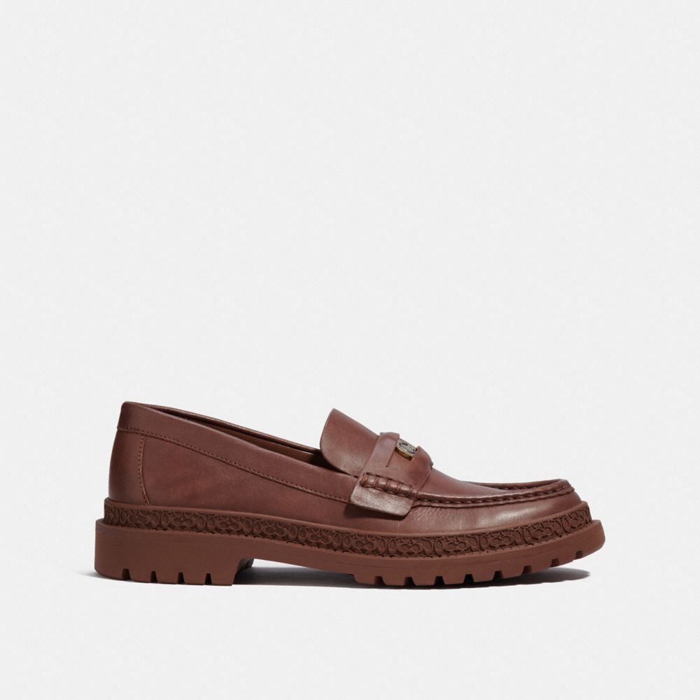 Férfi COACH® With Signature Coin Loafer Barna | HUHAM115