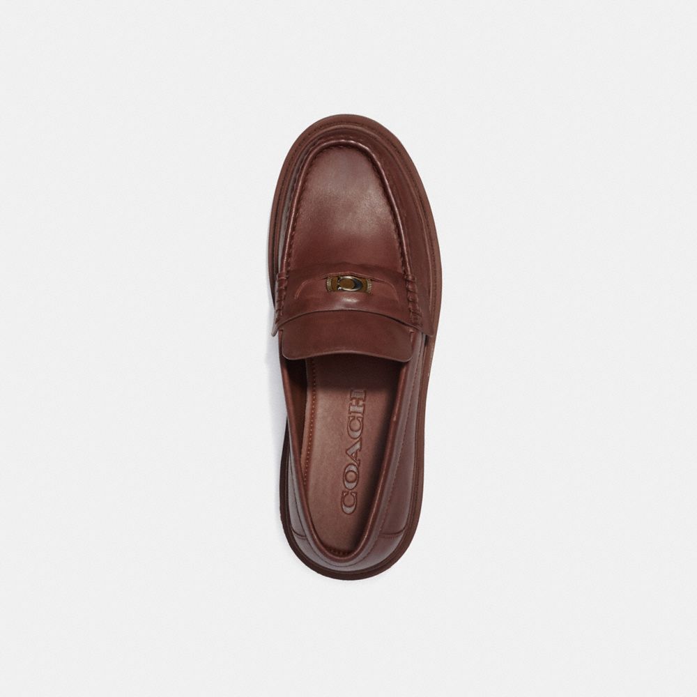 Férfi COACH® With Signature Coin Loafer Barna | HUHAM115