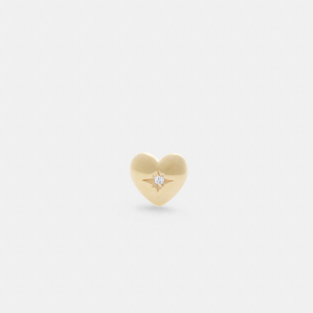 Női COACH® 14 K Heart Single Stud Earring Arany | HUKOS533