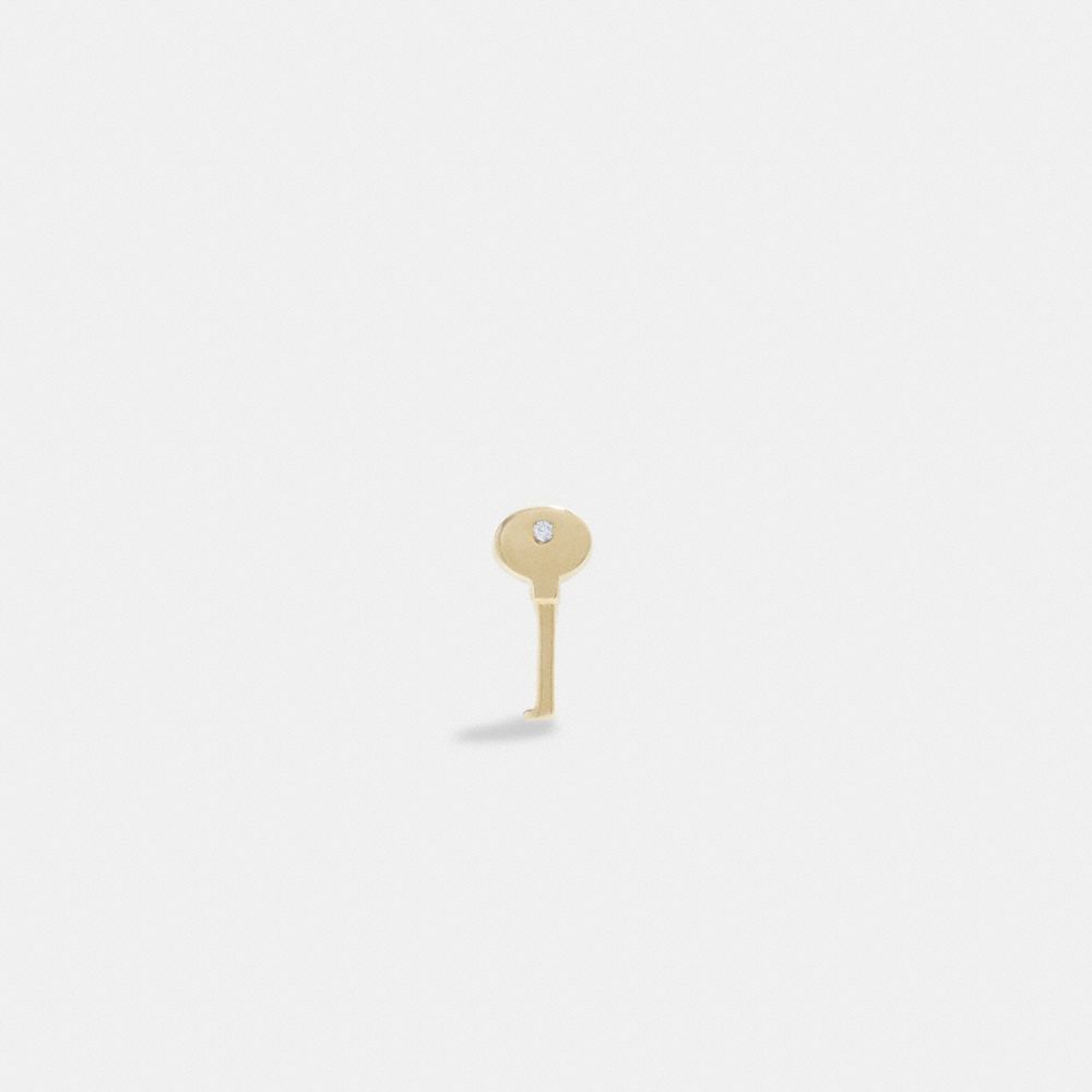 Női COACH® 14 K Key Single Stud Earring Arany | HULID534