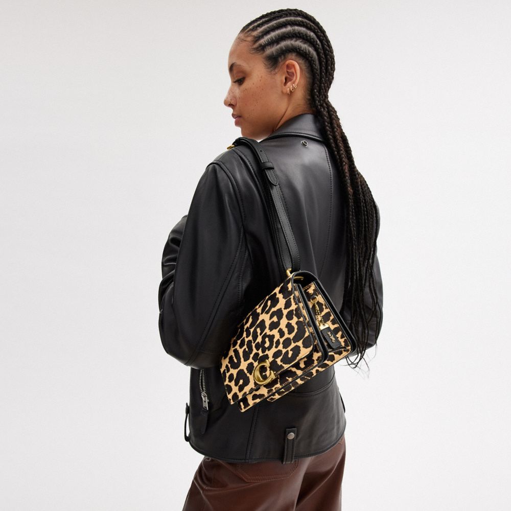 Női COACH® Bandit In Haircalf With Leopard Print Válltáska Leopárd | HUXYF859