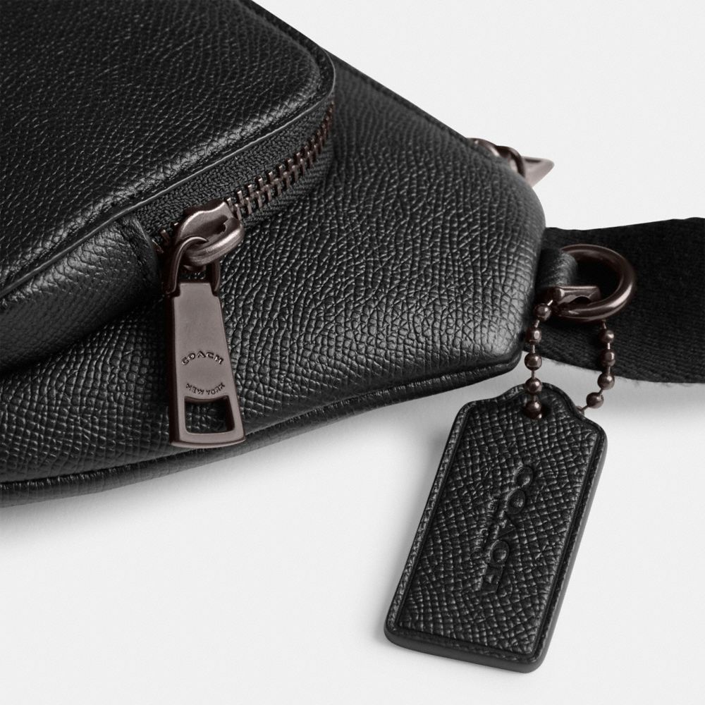 Női COACH® Belt Bag With Signature Canvas Interior Detail Övtáska Fekete | HUWNG725