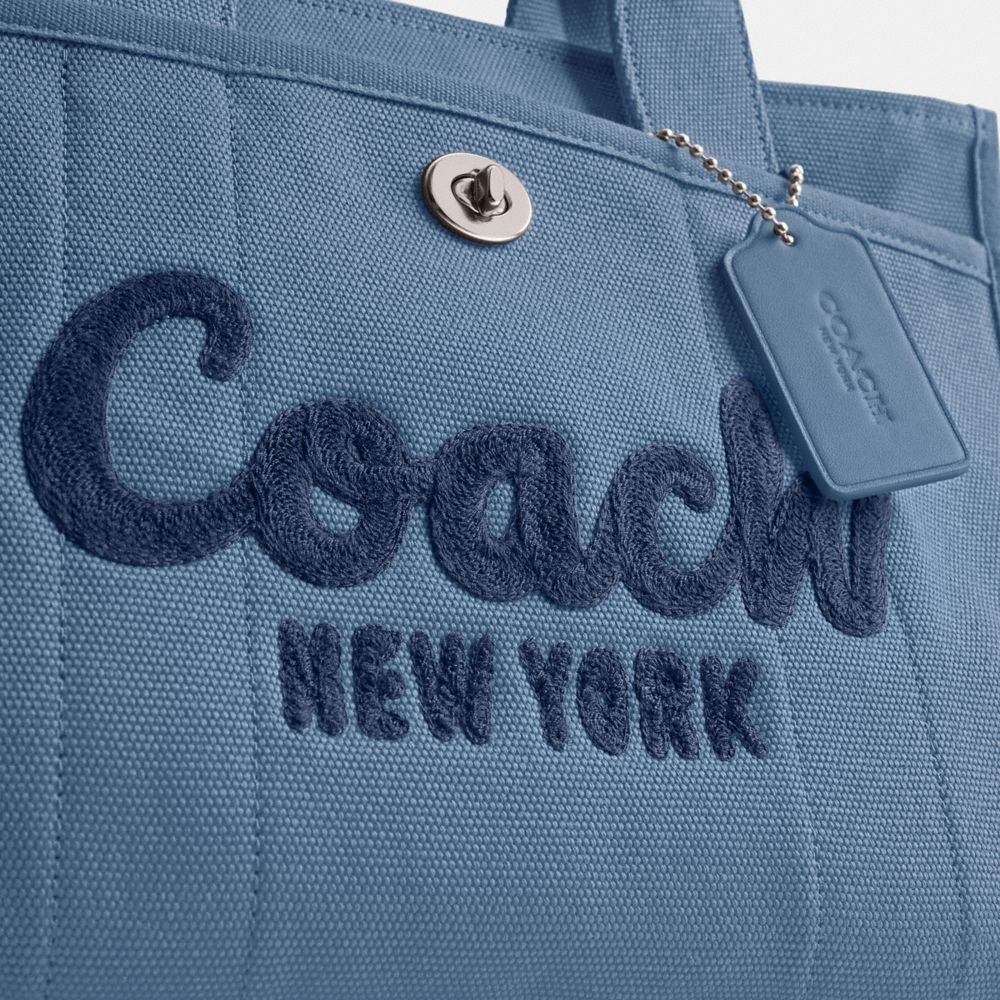 Női COACH® Cargo Tote Titán Kék | HUGSK917