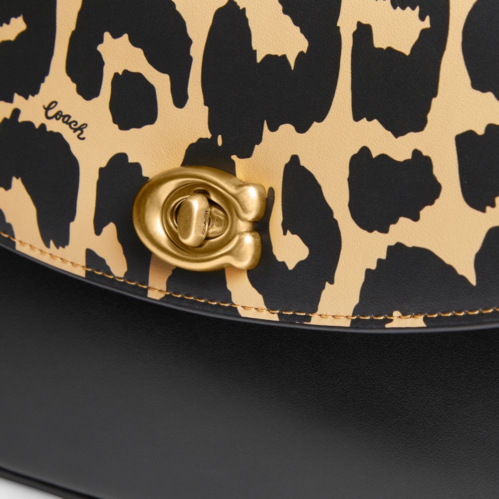 Női COACH® Cassie 19 With Leopard Print Crossbody Táska Leopárd Színes | HUWNP774