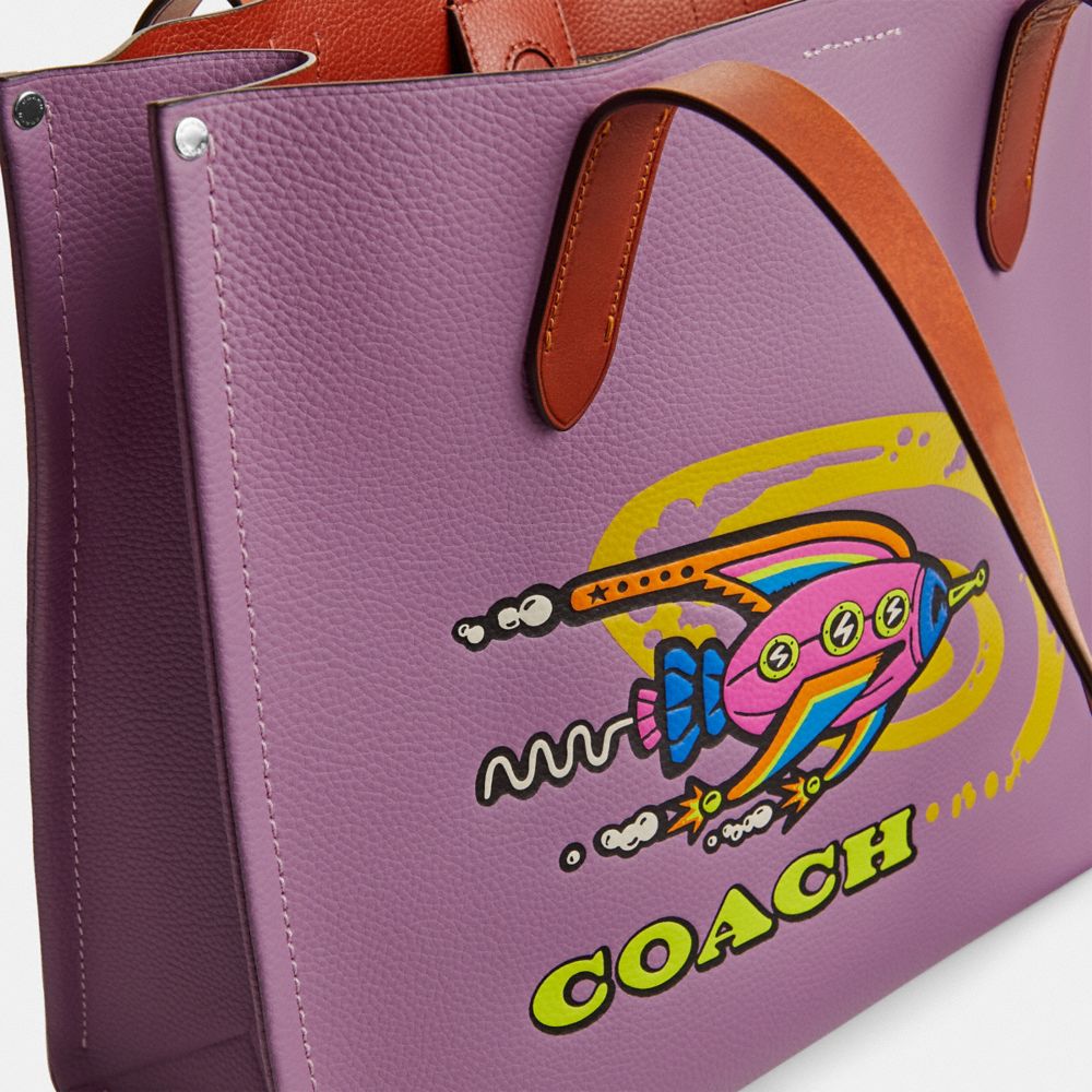 Női COACH® Cosmic Relay 34 With Rocket Tote Lila Színes | HUOKB923