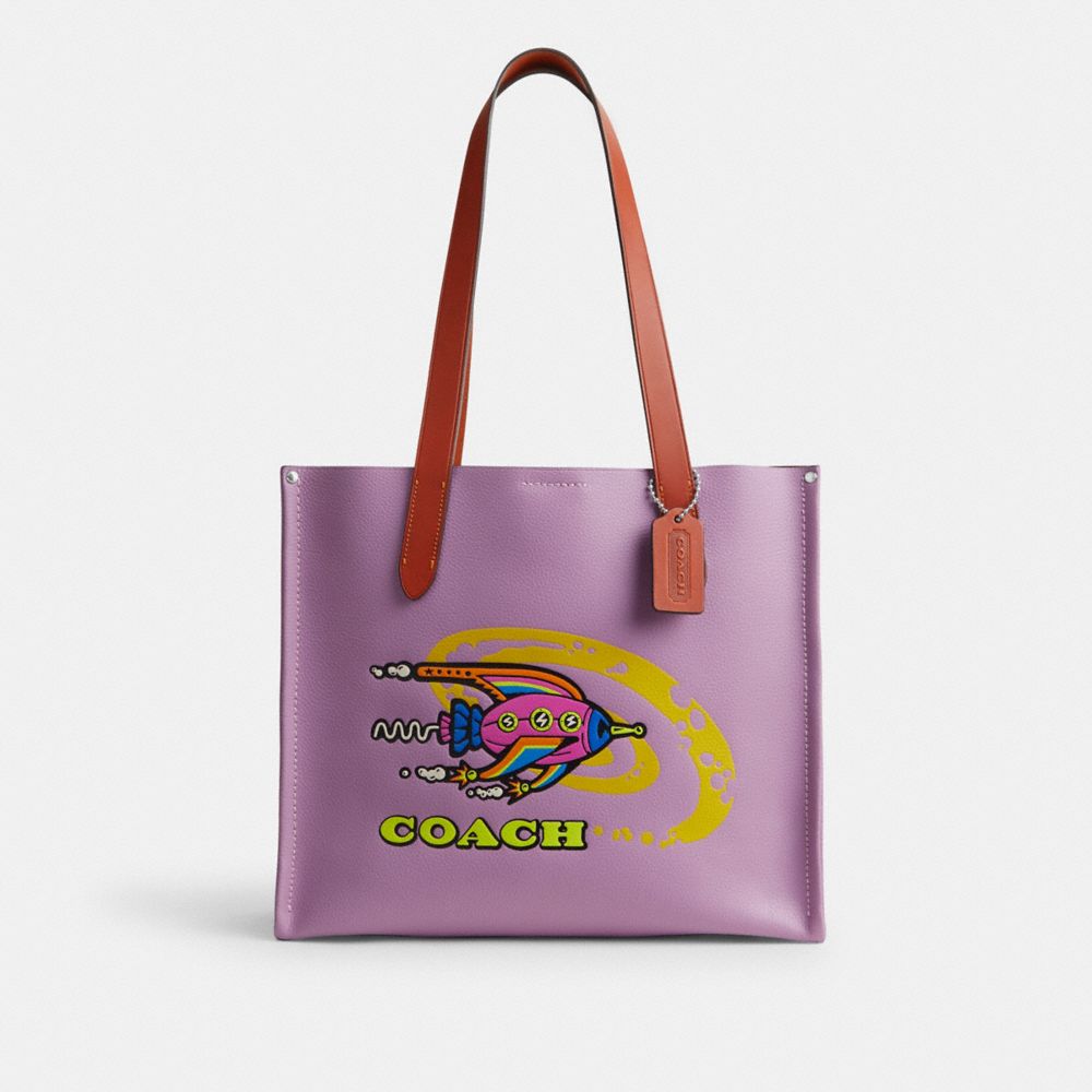 Női COACH® Cosmic Relay 34 With Rocket Tote Lila Színes | HUOKB923