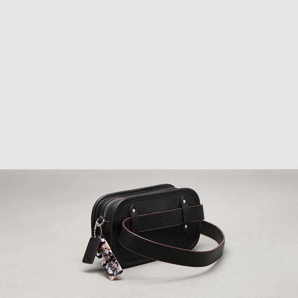 Női COACH® Crossbody Belt In Coachtopia Leather Crossbody Táska Fekete | HUTCH780