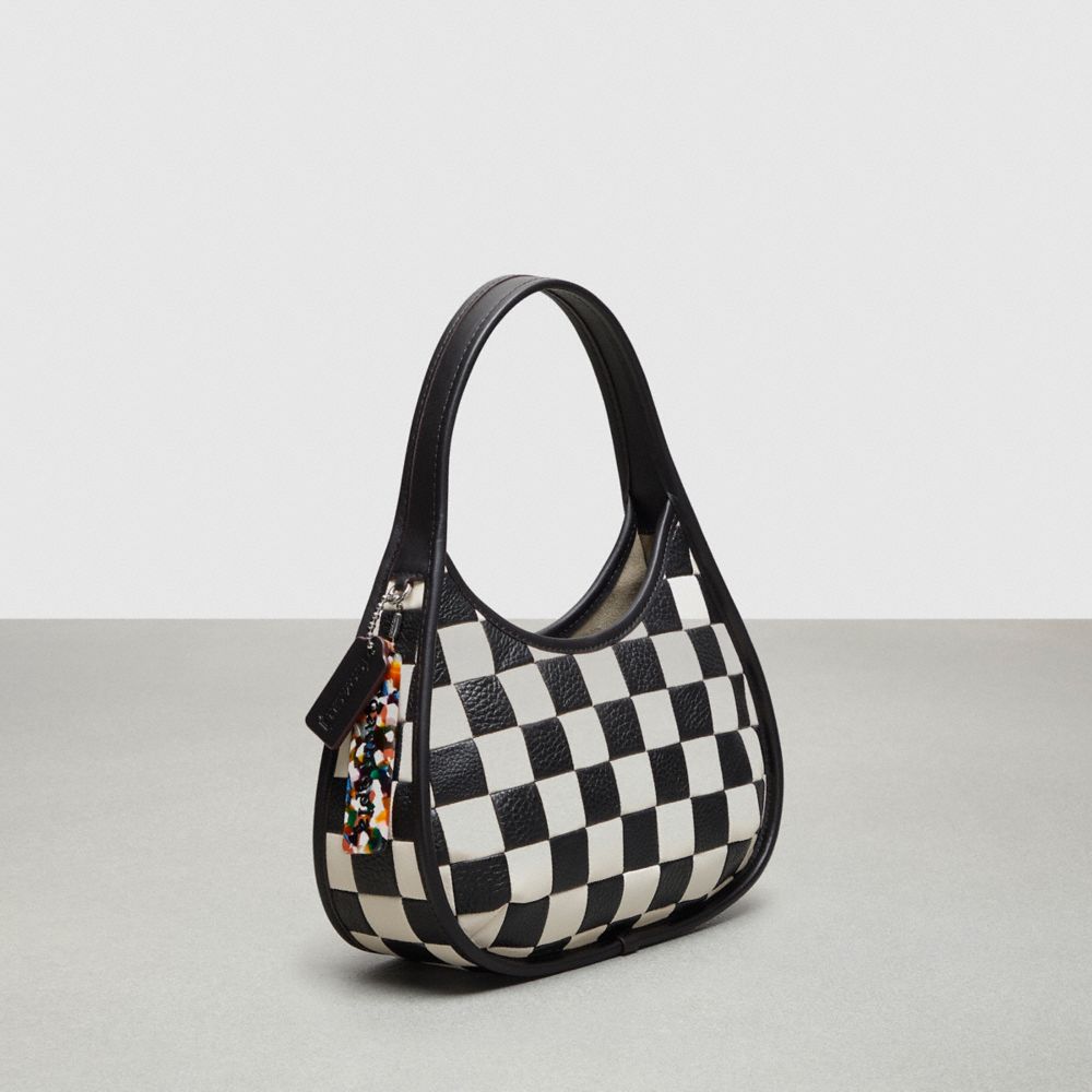 Női COACH® Ergo In Checkerboard Patchwork Upcrafted Leather Válltáska Fekete | HUHAL864