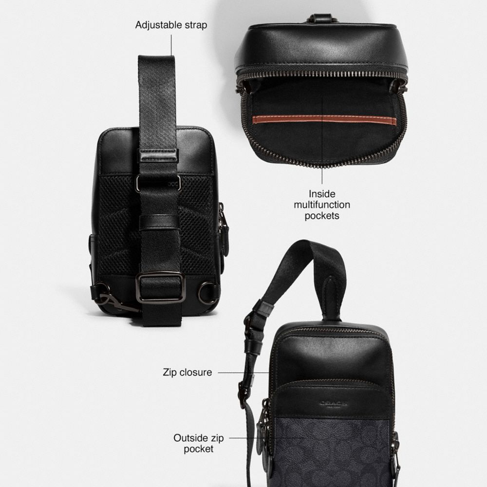 Női COACH® Gotham Sling Pack 13 Hátizsák Mélykék | HUPJR714