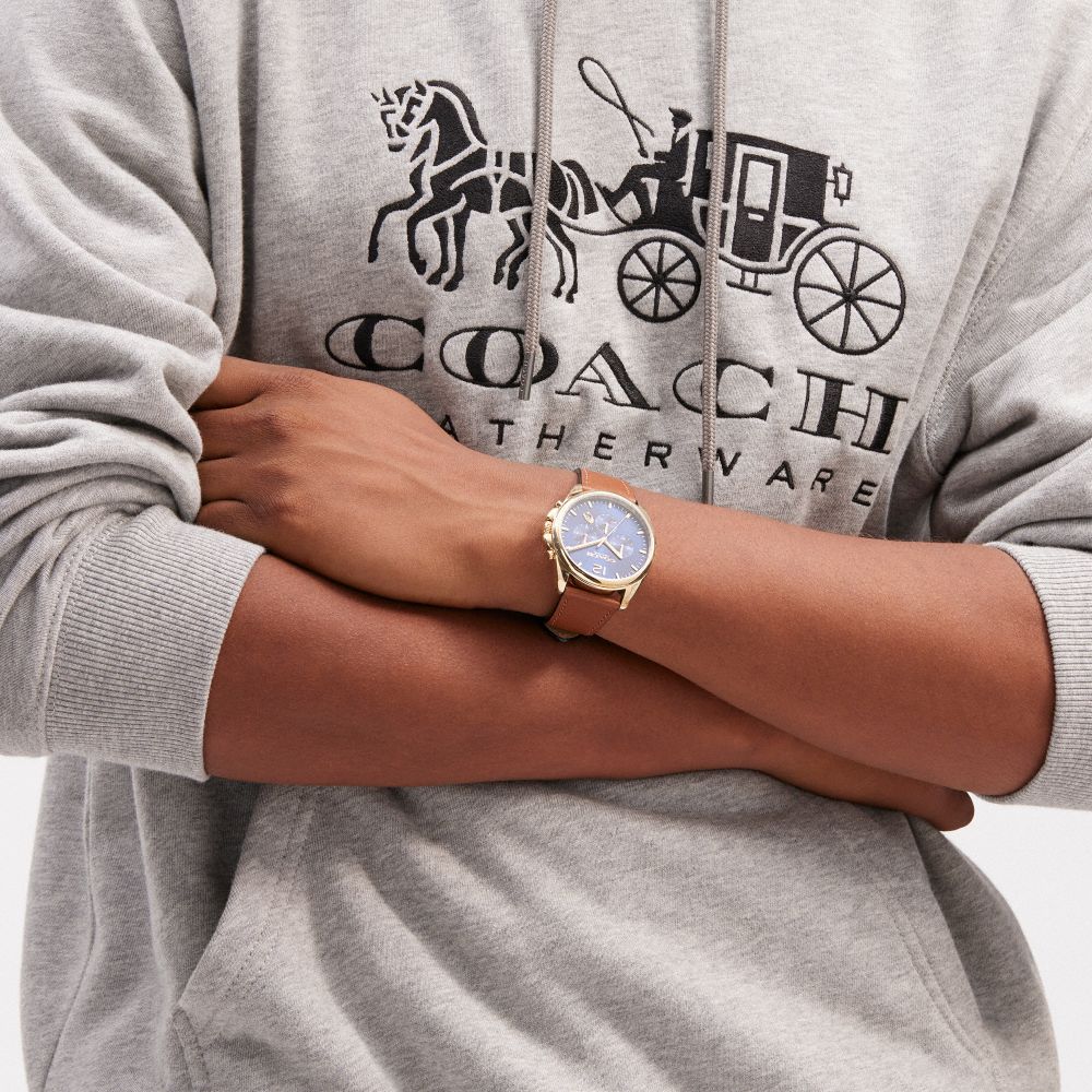 Női COACH® Greyson, 43 Mm Óra Barna | HUQMJ619