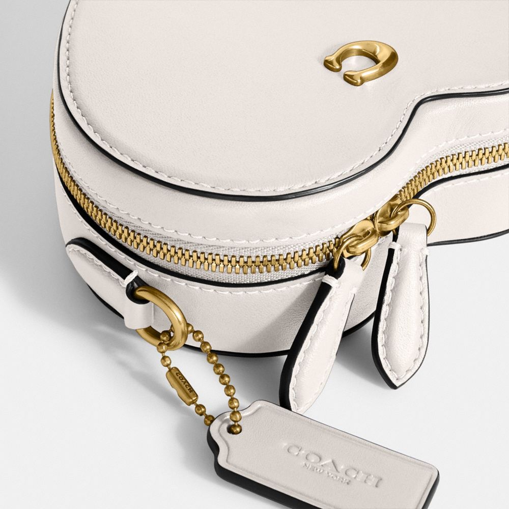 Női COACH® Heart 14 Crossbody Táska Fehér | HUAHC786