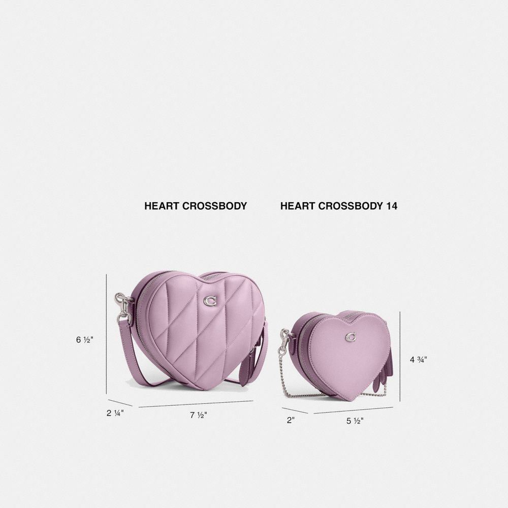 Női COACH® Heart 14 Crossbody Táska Fehér | HUAHC786