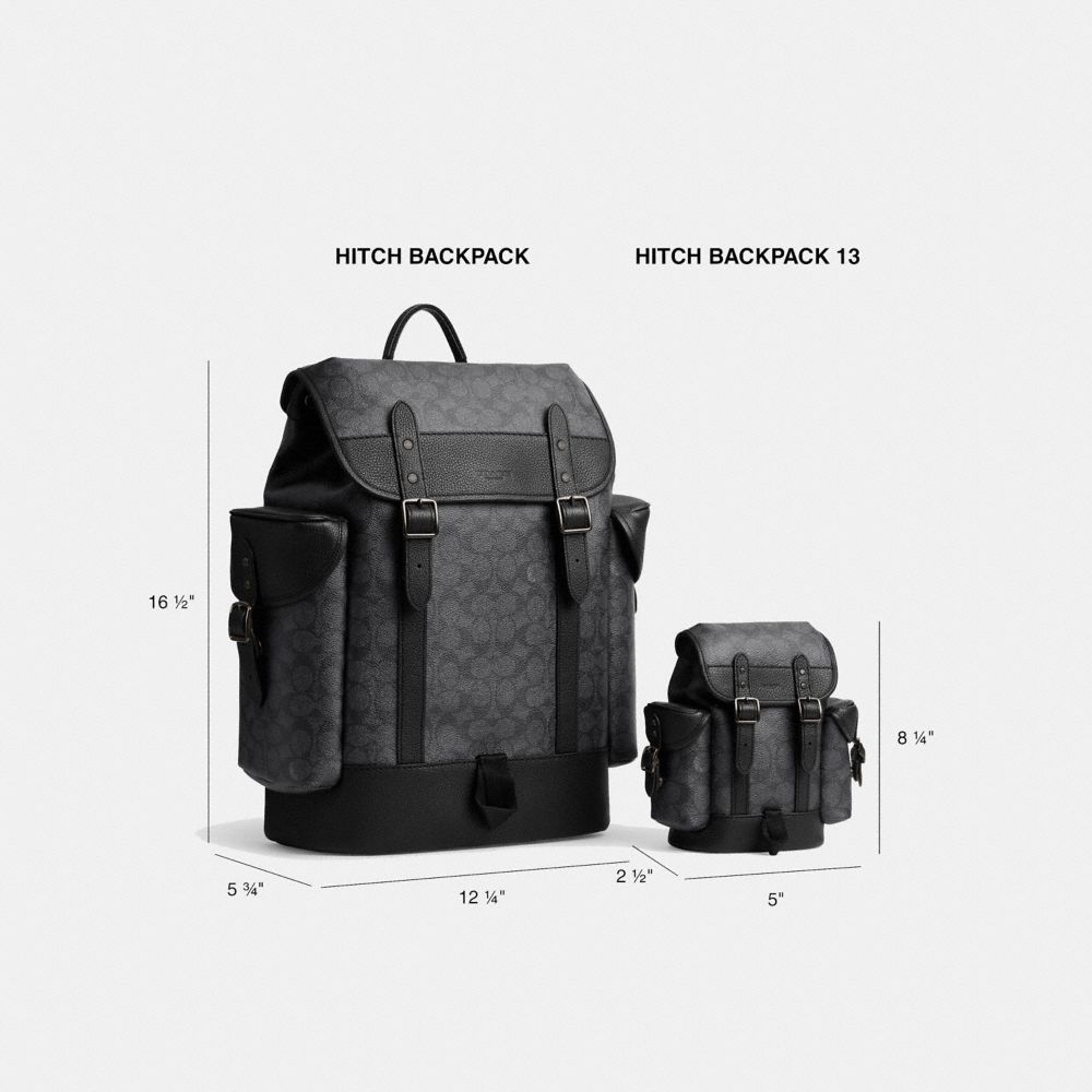 Női COACH® Hitch 13 In Signature Canvas Hátizsák Szürke | HUTCO719