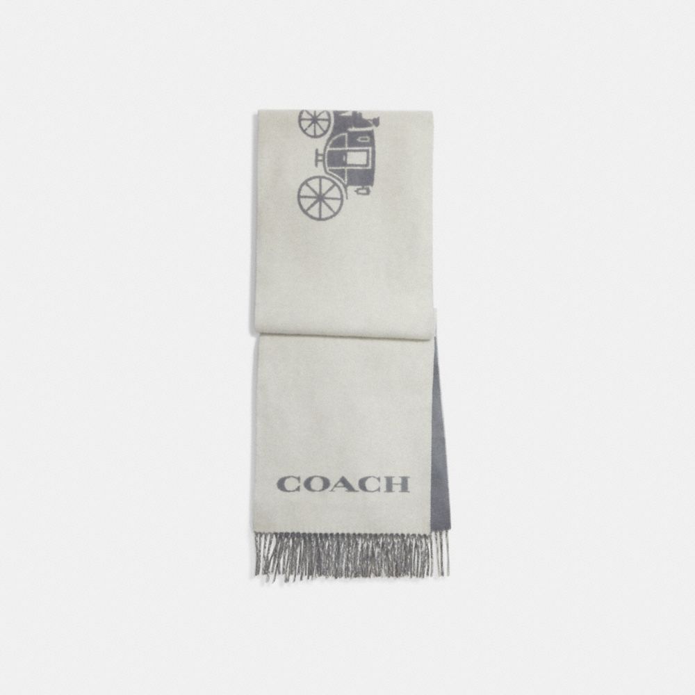 Női COACH® Horse And Carriage Cashmere Muffler Sál Szürke | HUDFE659