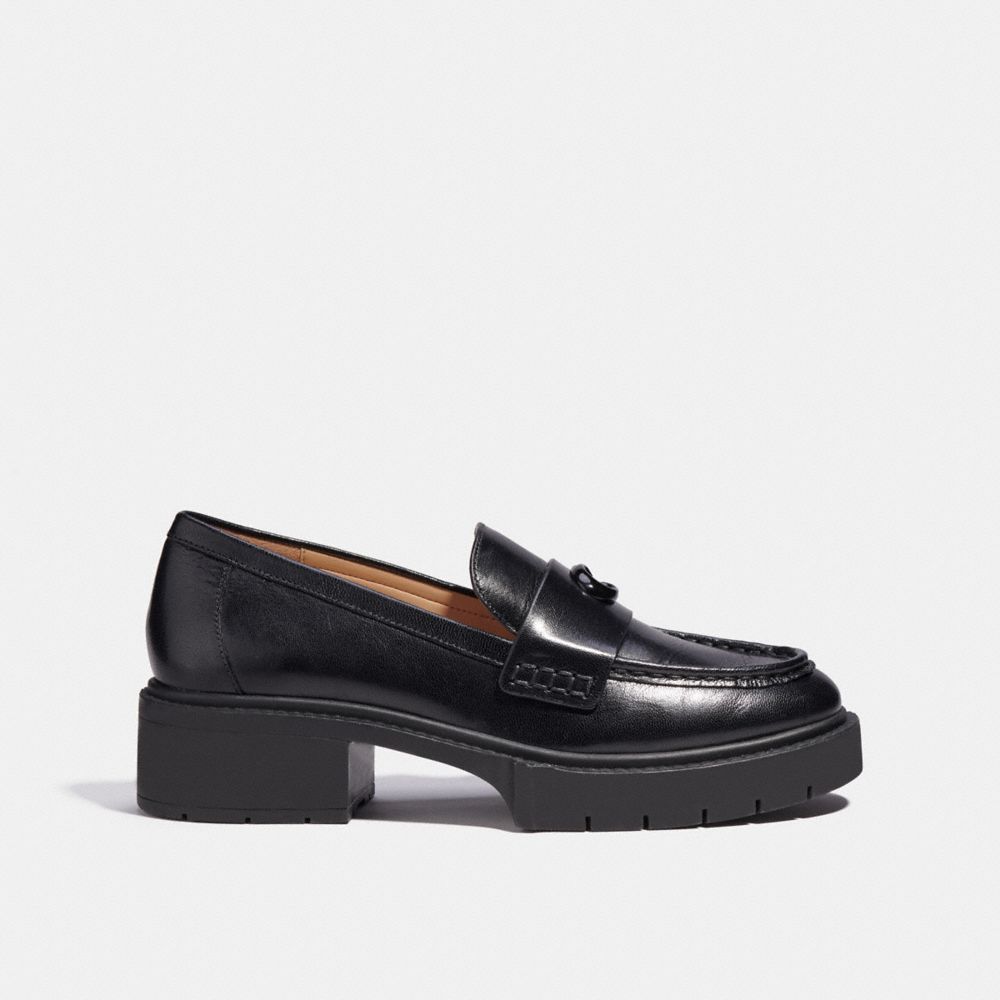 Női COACH® Leah Loafer Fekete | HUXYU339