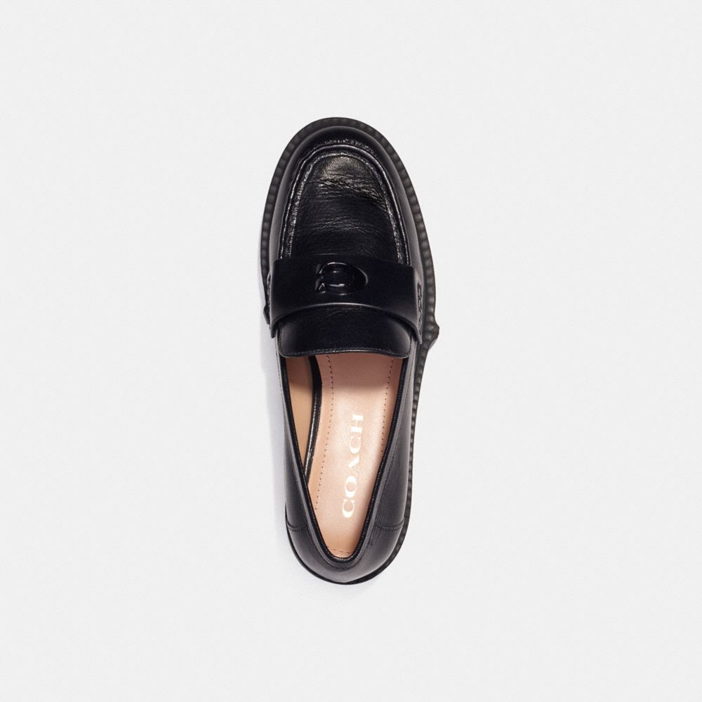 Női COACH® Leah Loafer Fekete | HUXYU339