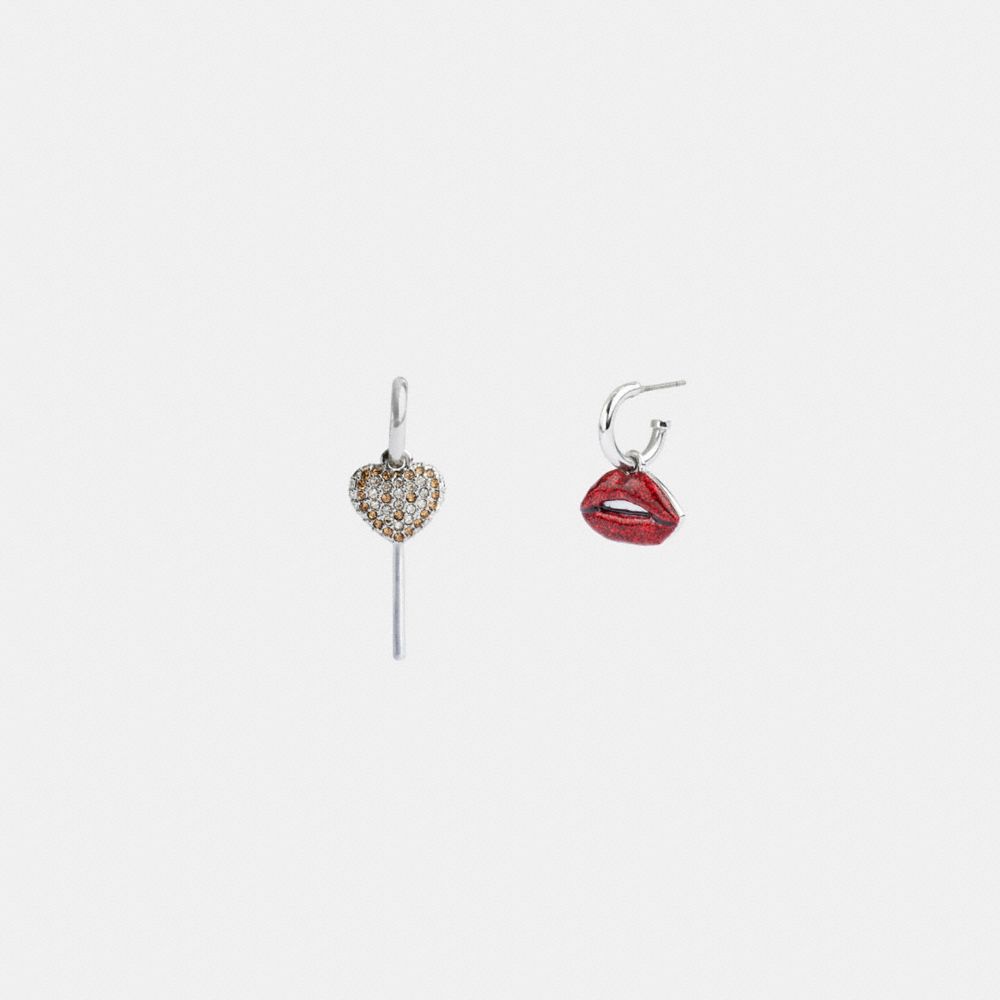 Női COACH® Lollipop And Lips Mismatch Earring Titán Színes | HUZUM548