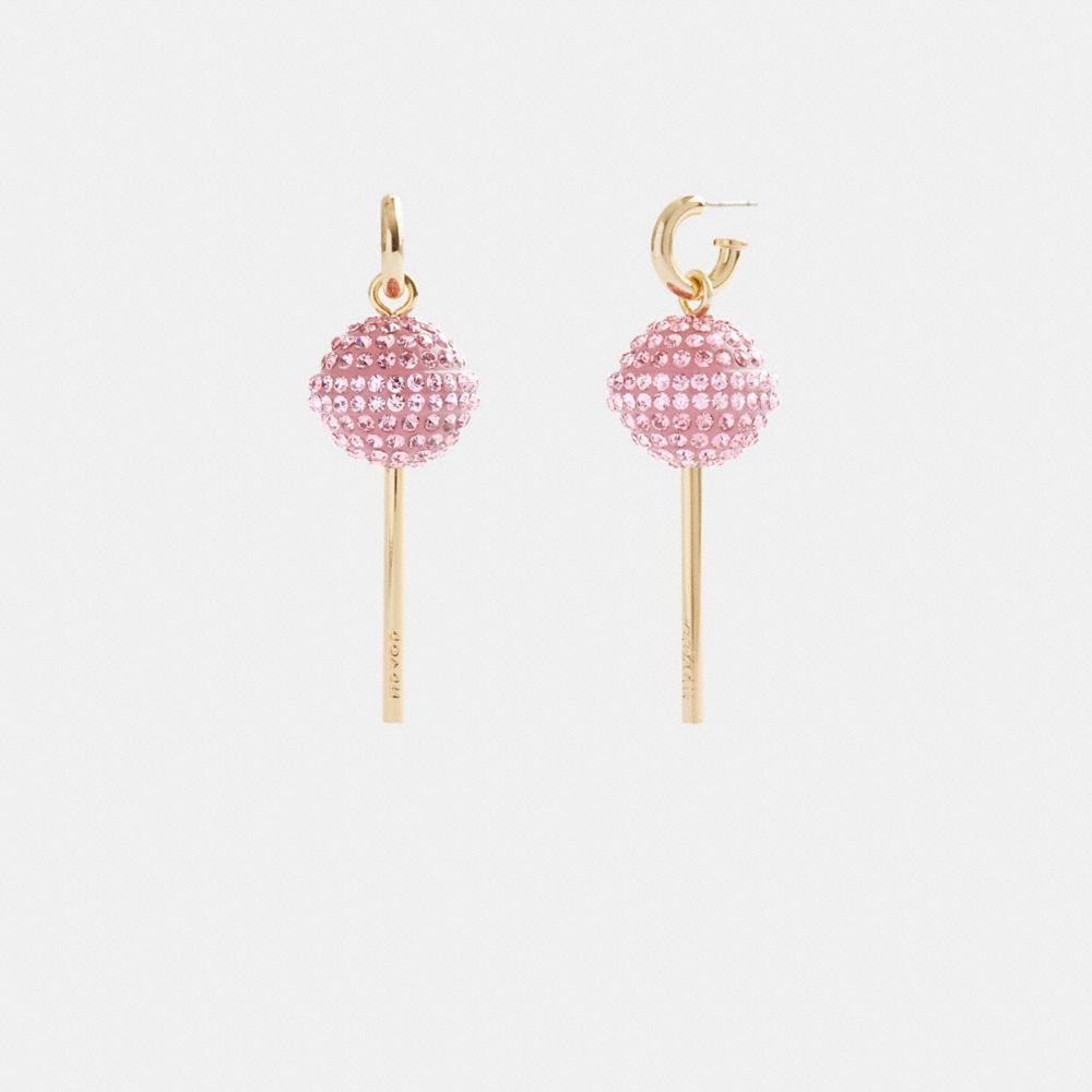 Női COACH® Lollipop Earring Arany Rózsaszín | HUXYM547