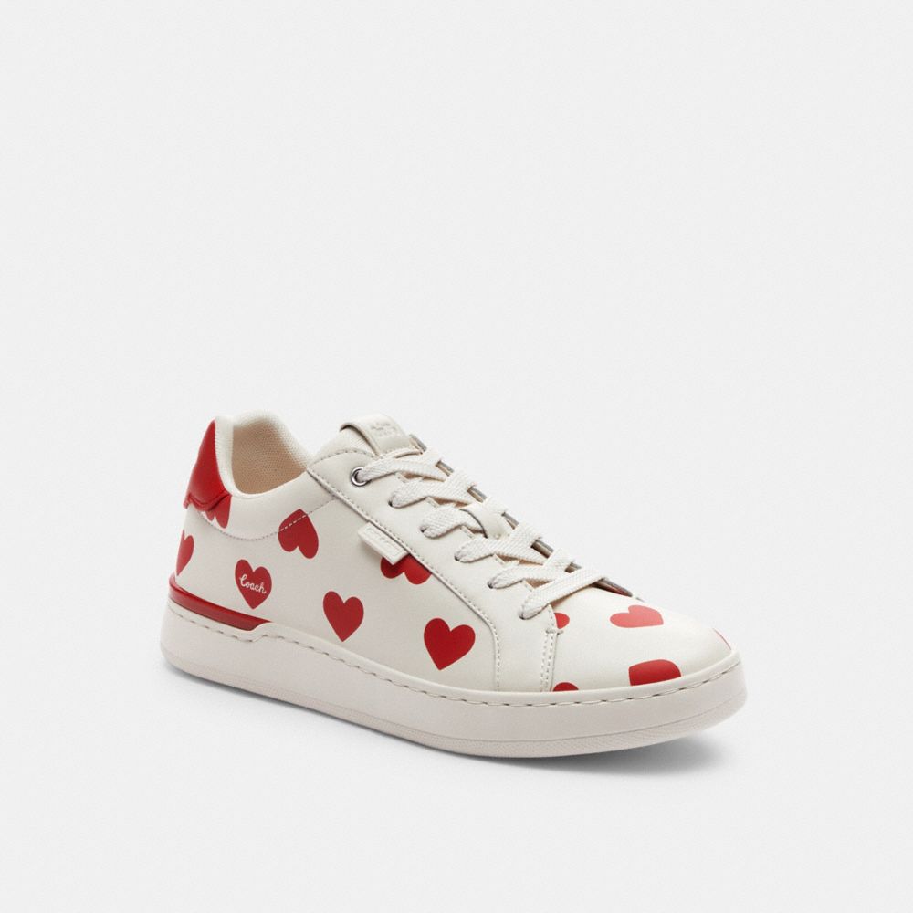 Női COACH® Lowline Low Top With Valentine\'s Print Sportcipő Piros | HUXYX380