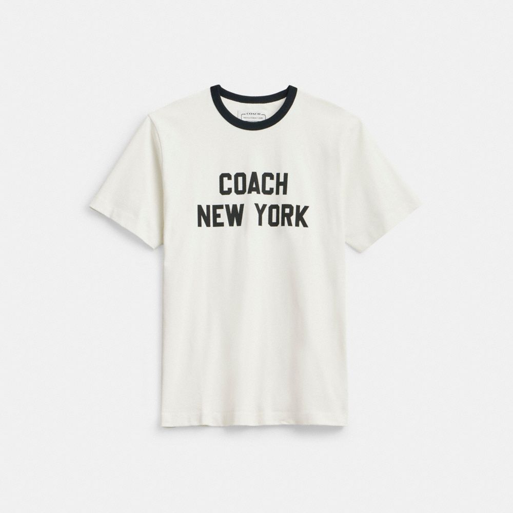 Női COACH® New York Póló Fehér | HUDFO503