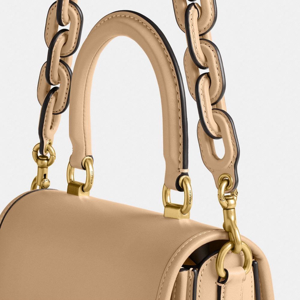 Női COACH® Rogue Top Handle Kézitáska Bézs | HUZUW847