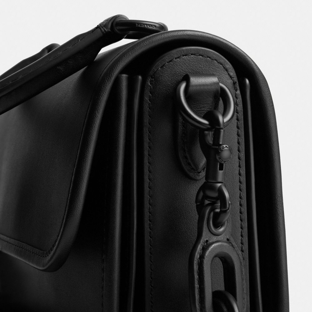 Női COACH® Rogue Top Handle Kézitáska Fekete Fekete | HUXYE848