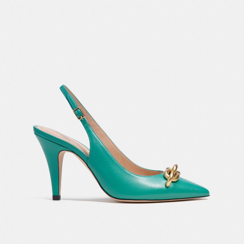 Női COACH® Sadie Slingback Pump Szandál Világos Zöld | HUEBN357