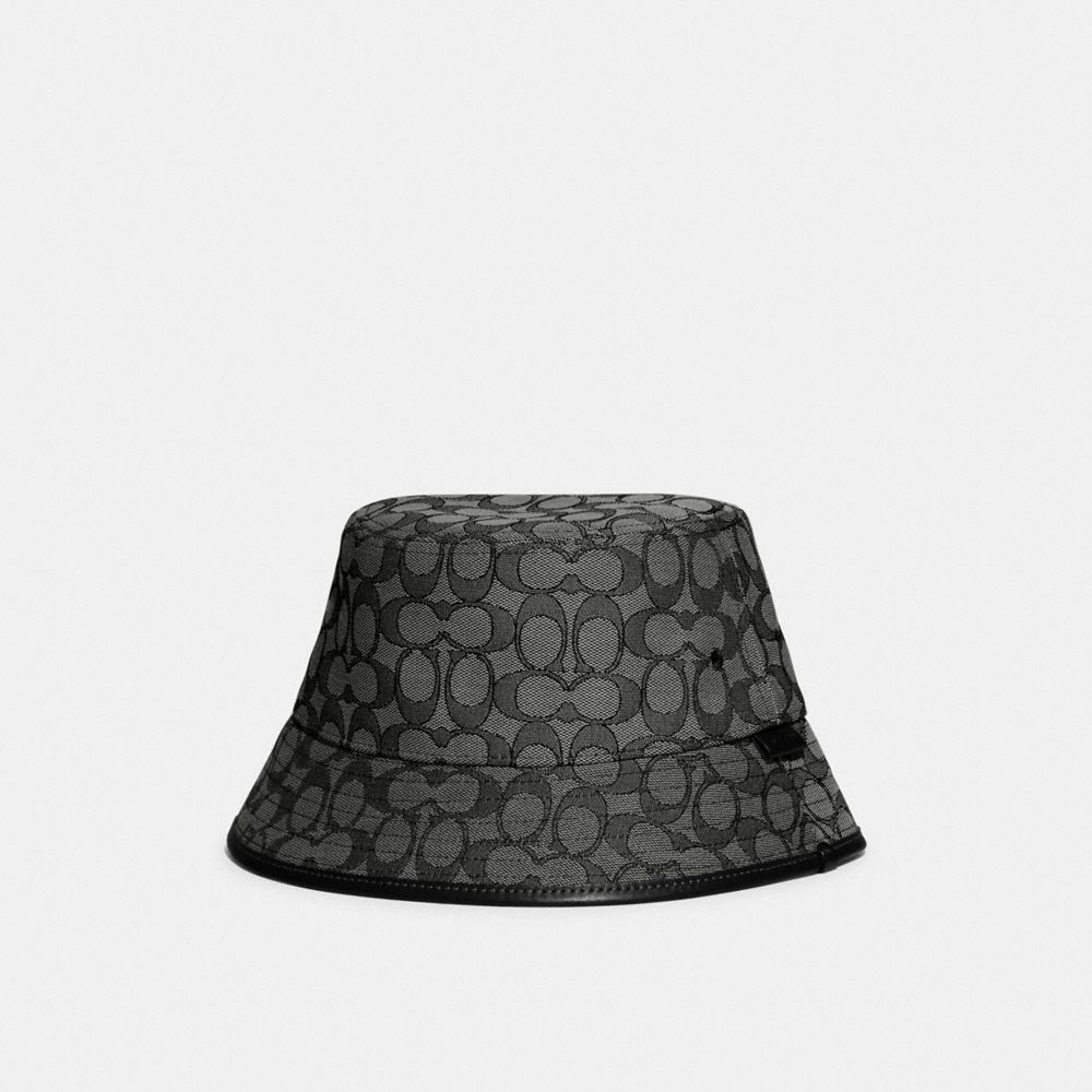 Női COACH® Signature Jacquard Bucket Kalap Szürke | HUMQJ646